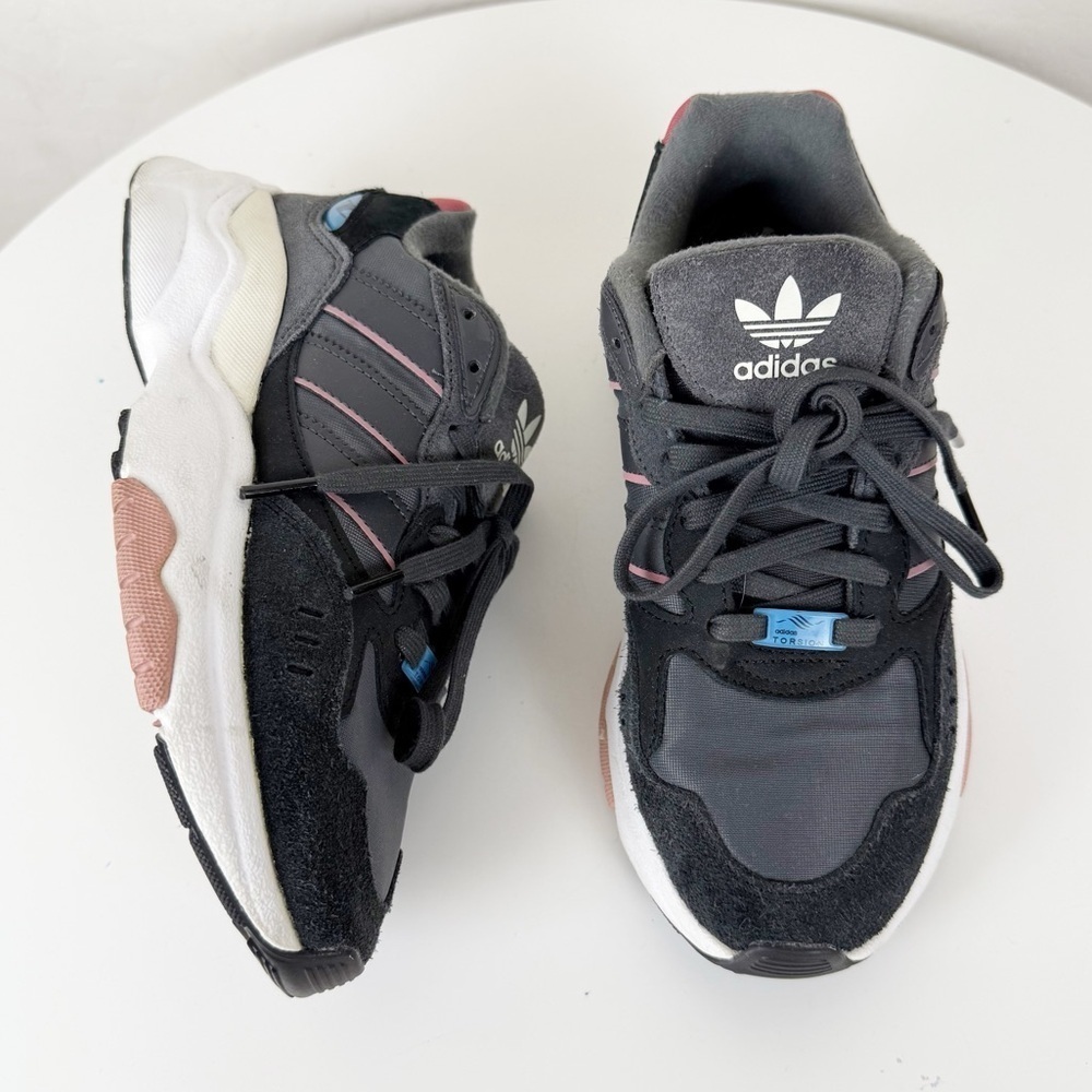 Adidas Retropy F90 Lace Up Sneaker in Dark Grey - Picture 13 of 13